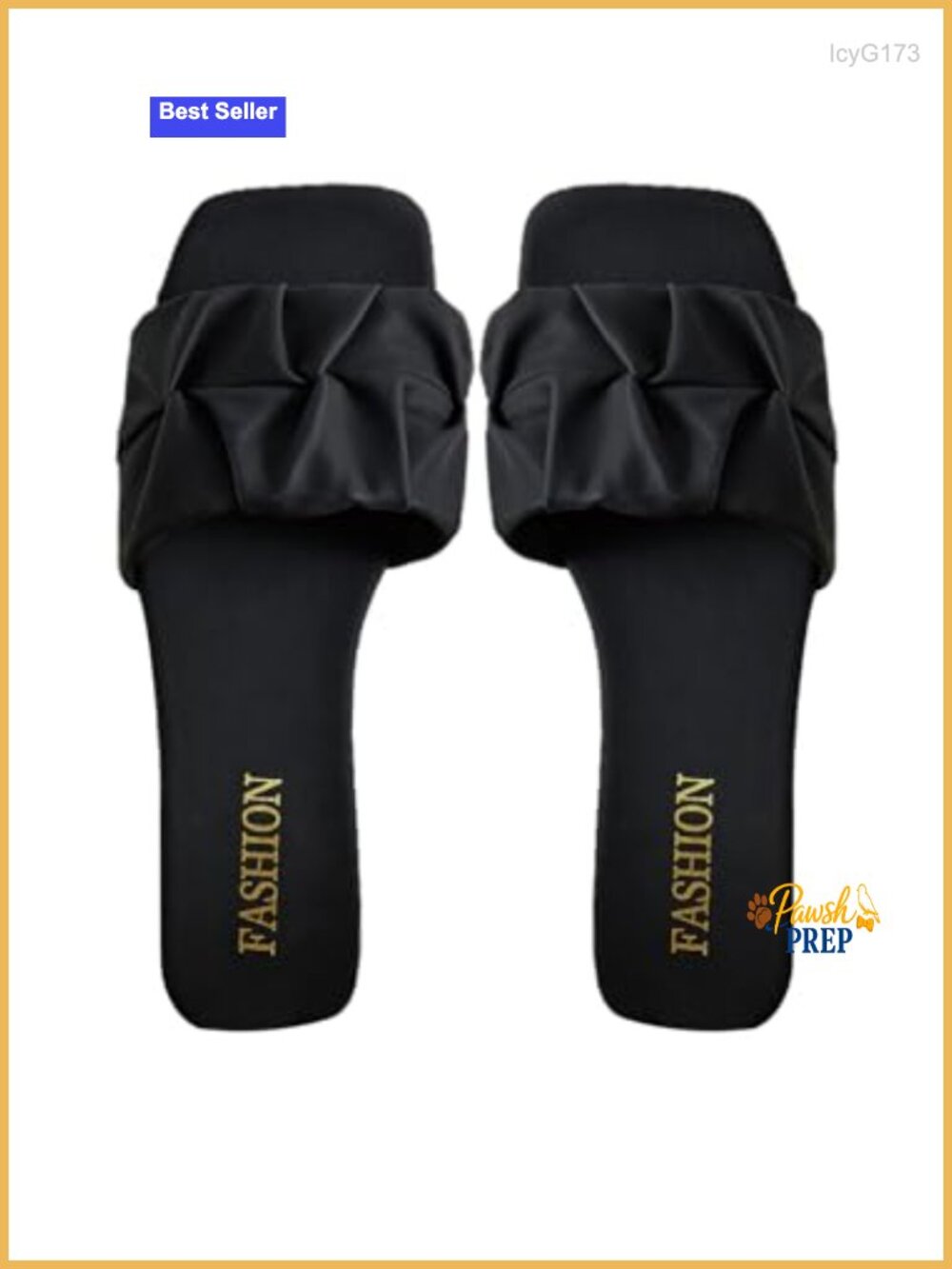 Cute Flat Slide Sandals with Open Toe, Square Toe Wedding Shoes
